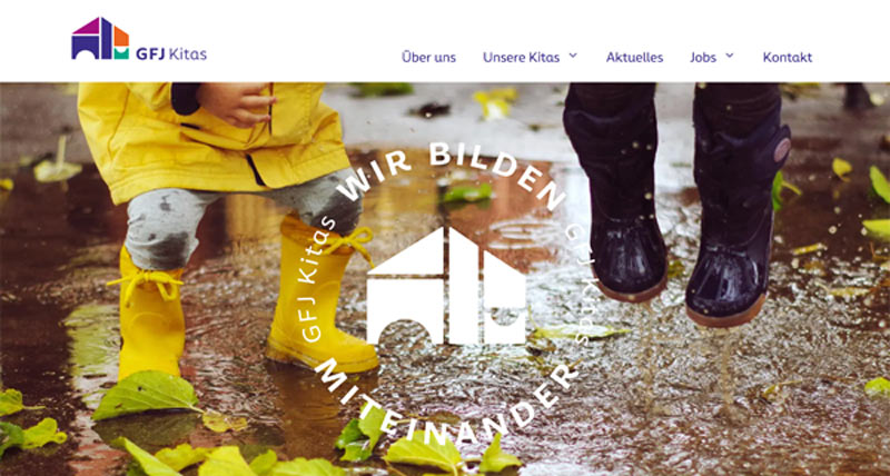 Website der GFJ in Berlin